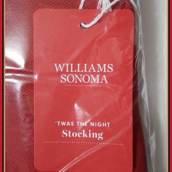 NEW RARE Williams Sonoma Twas the Night Before Christmas Reindeer Stocking - Picture 3 of 4